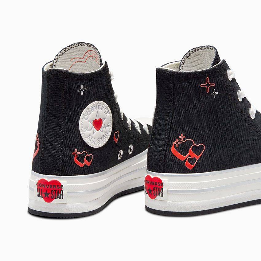 CONVERSE CT ALL STAR KIDS LIFT PLATFORM HEARTS