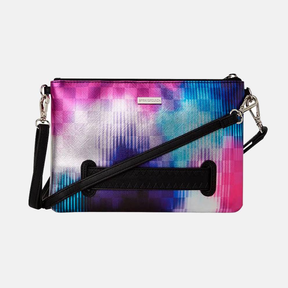 SPRAYGROUND METALLIC TYE DYE CHECK POUCHETTE