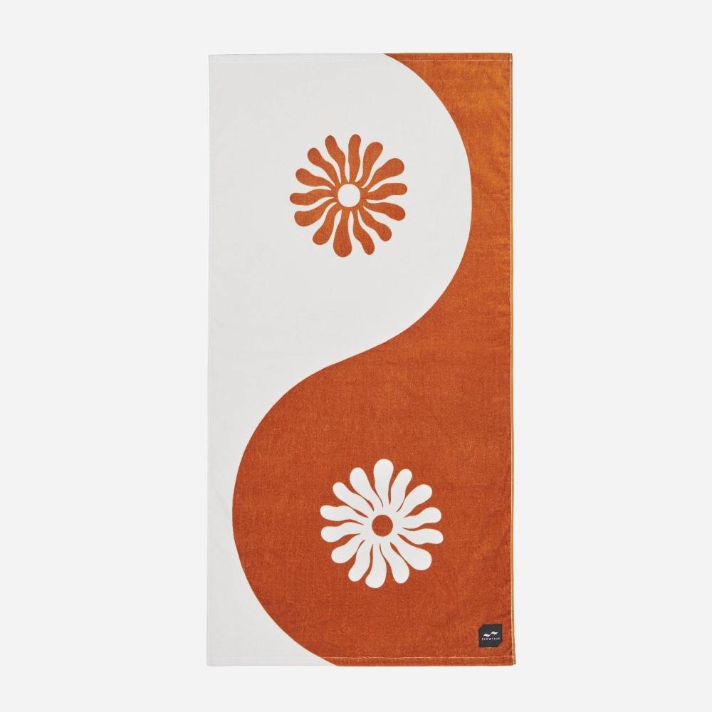 SLOWTIDE BOTANICAL BALANCE BEACH TOWEL (76CM X 152CM)