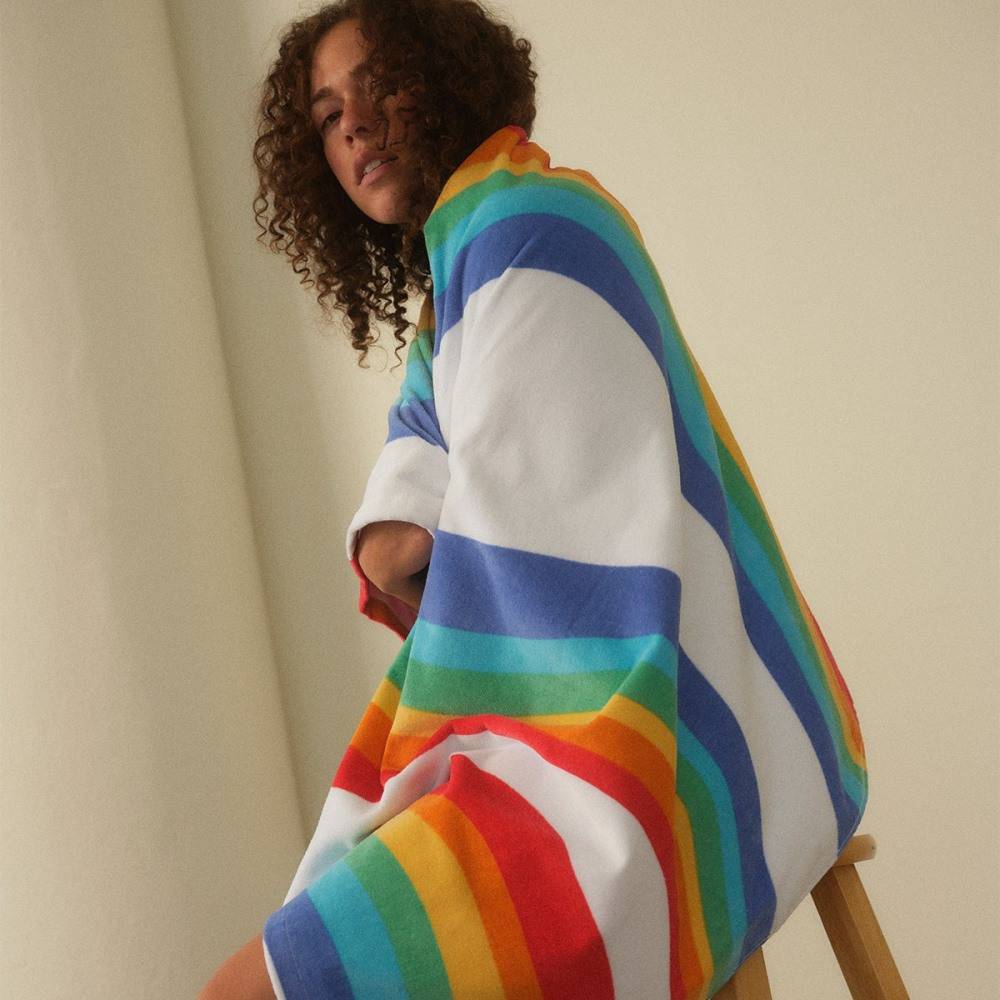 SLOWTIDE ROYGBIV BEACH TOWEL (76CM X 152CM)