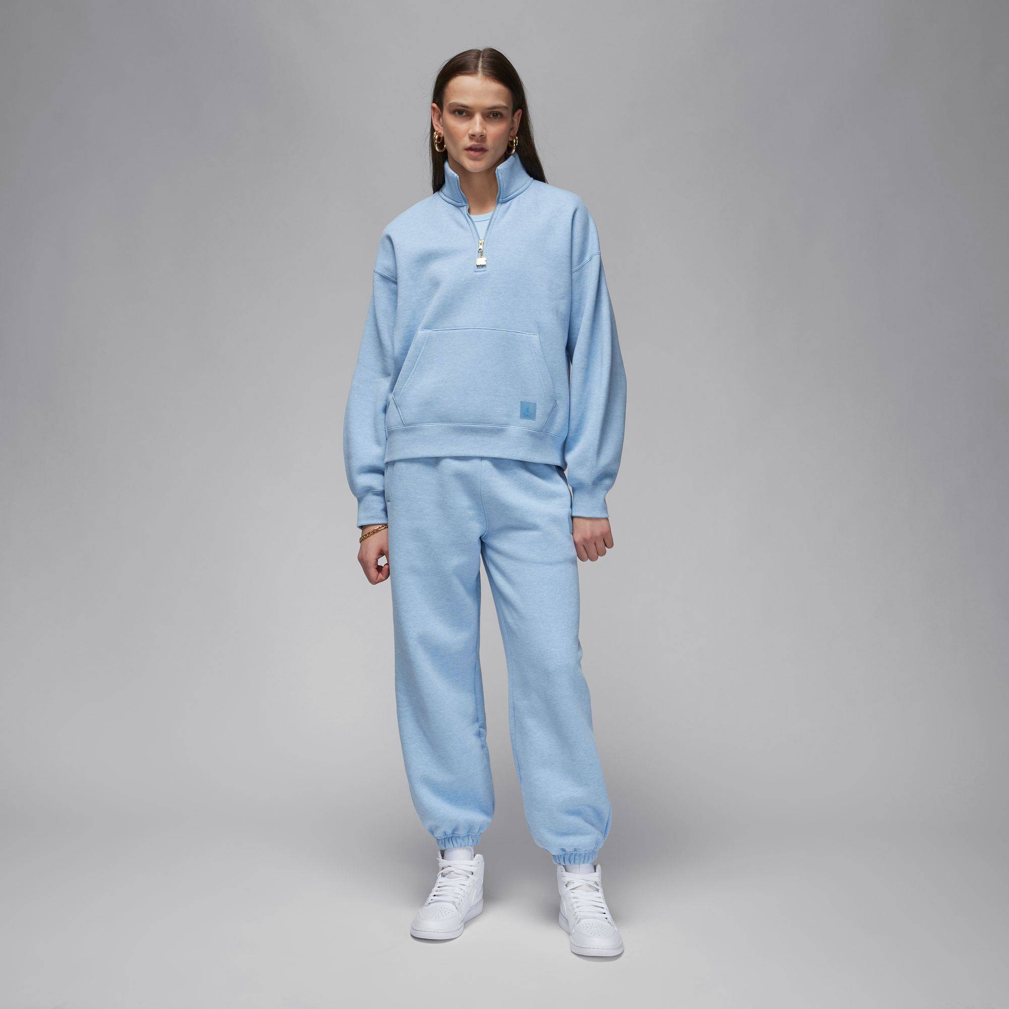 NIKE JORDAN FLIGHT WOMENS FLEECE QUARTER ZIP TOP