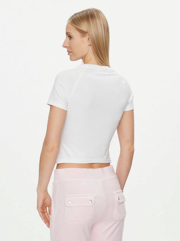 JUICY COUTURE SHRUNKEN DIAMANTE T-SHIRT