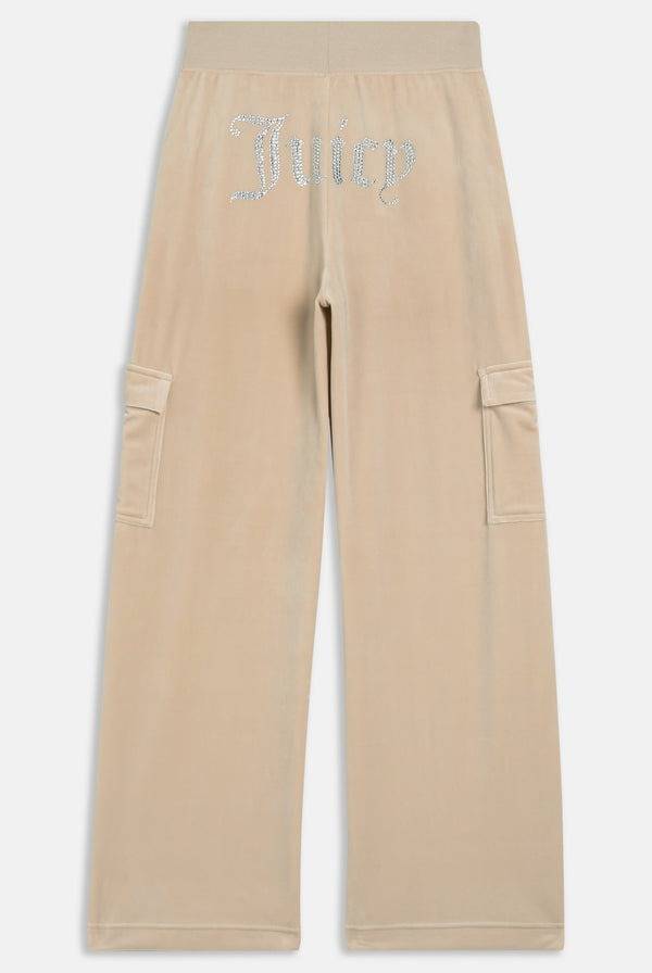 JUICY COUTURE AUDREE CARGO VELOUR TROUSER