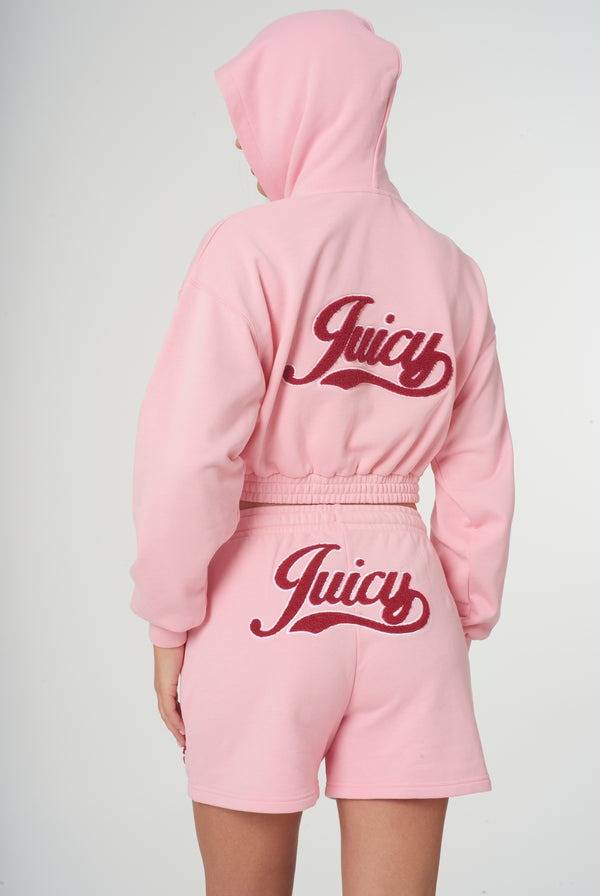 JUICY COUTURE GABRIEL APPLIQUE LOOSE FIT SHORT
