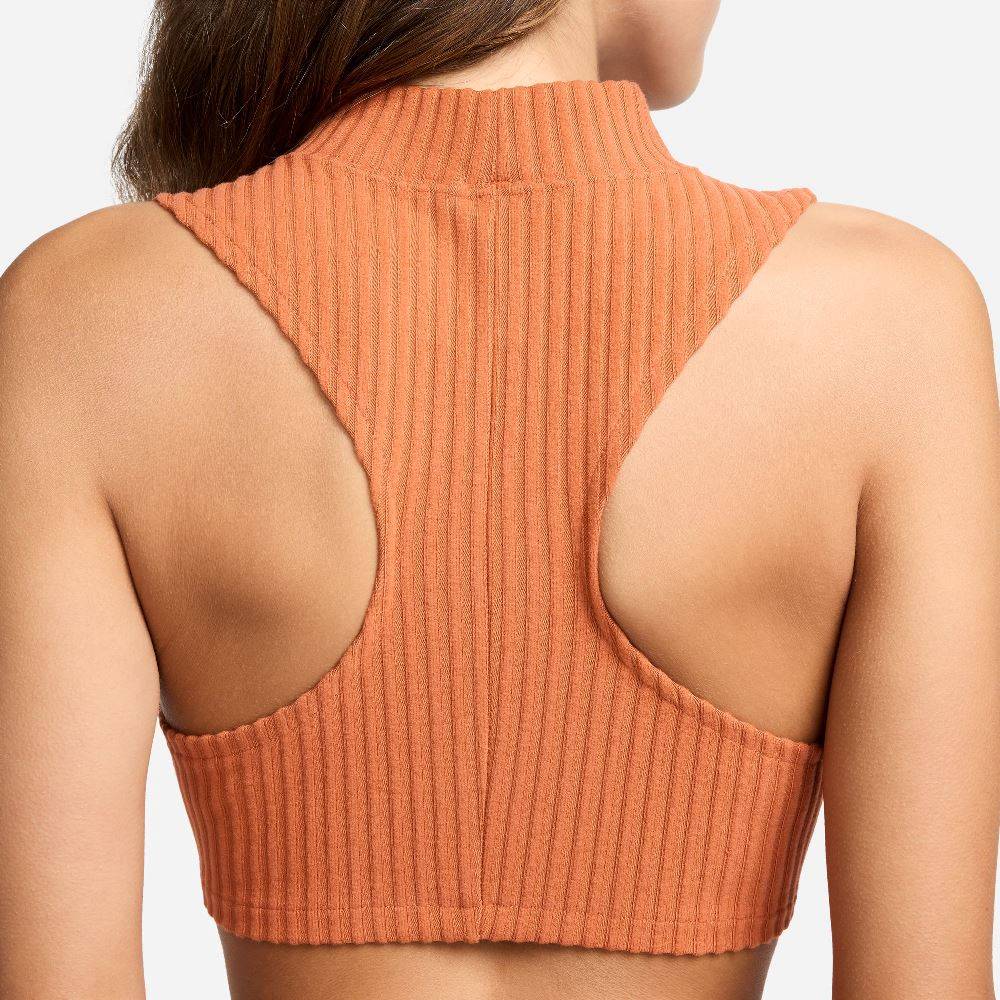 NIKE NSW MOCK-NECK RIB CROPPED TANK