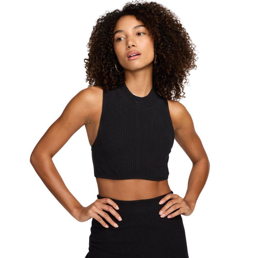 NIKE NSW MOCK-NECK RIB CROPPED TANK