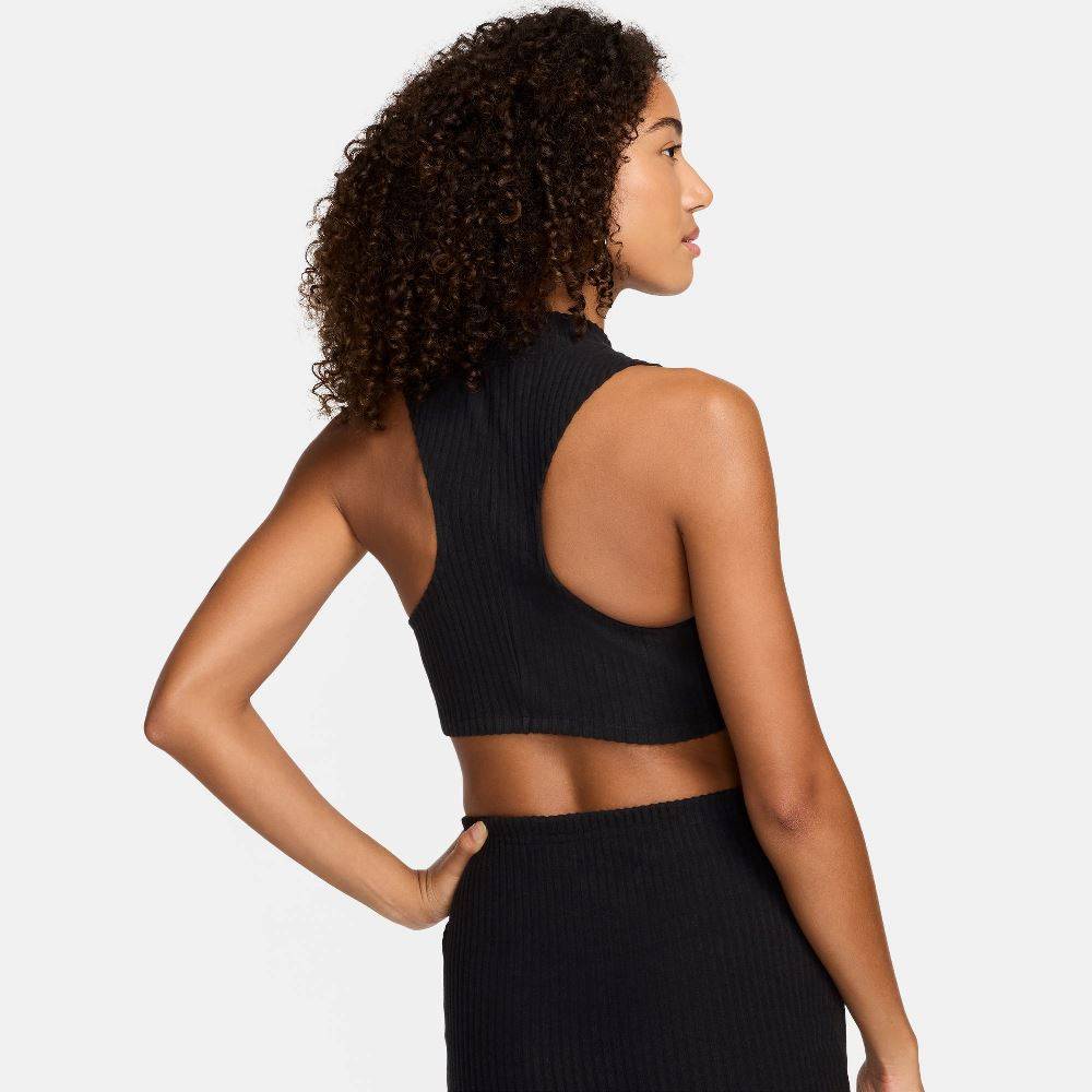 NIKE NSW MOCK-NECK RIB CROPPED TANK