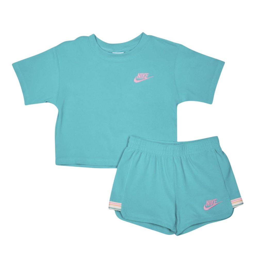 NIKE LITTLE GIRLS LETS ROLL TOWEL TERRY SET