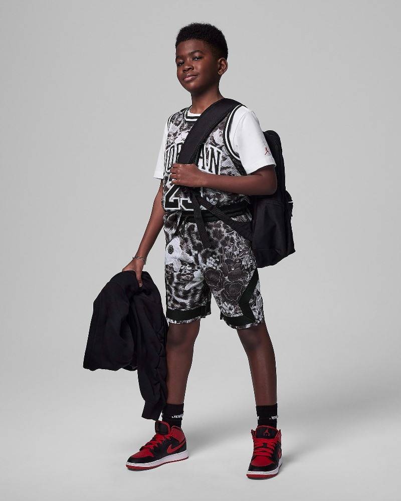 NIKE JORDAN BIG KIDS MJ AOP DIAMOND SHORT