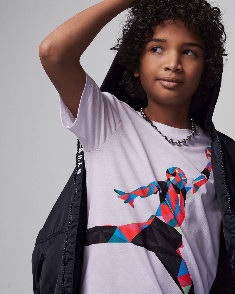 NIKE JORDAN BIG KIDS JUMPMAN HYBRID HEIRLOOM SS TEE