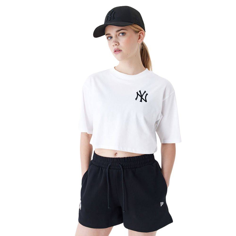 NEW ERA NEW YORK YANKEES WOMENS MLB LIFESTYLE CROP T-SHIRT