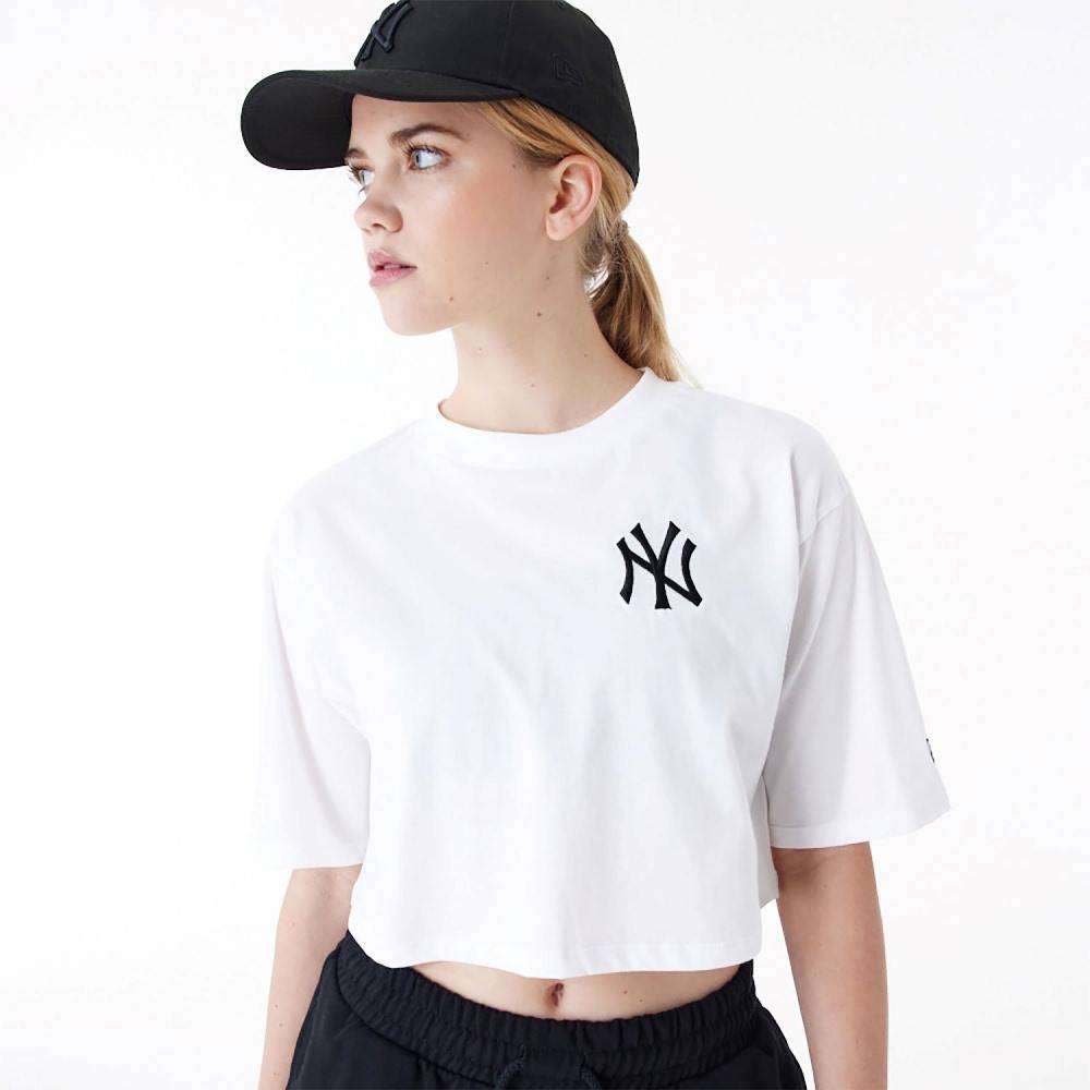 NEW ERA NEW YORK YANKEES WOMENS MLB LIFESTYLE CROP T-SHIRT