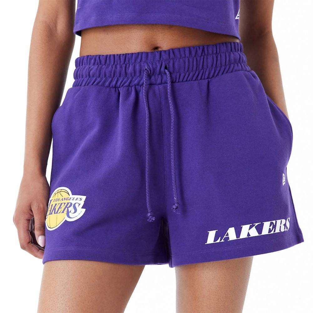NEW ERA LA LAKERS WOMENS NBA TEAM LOGO SHORTS
