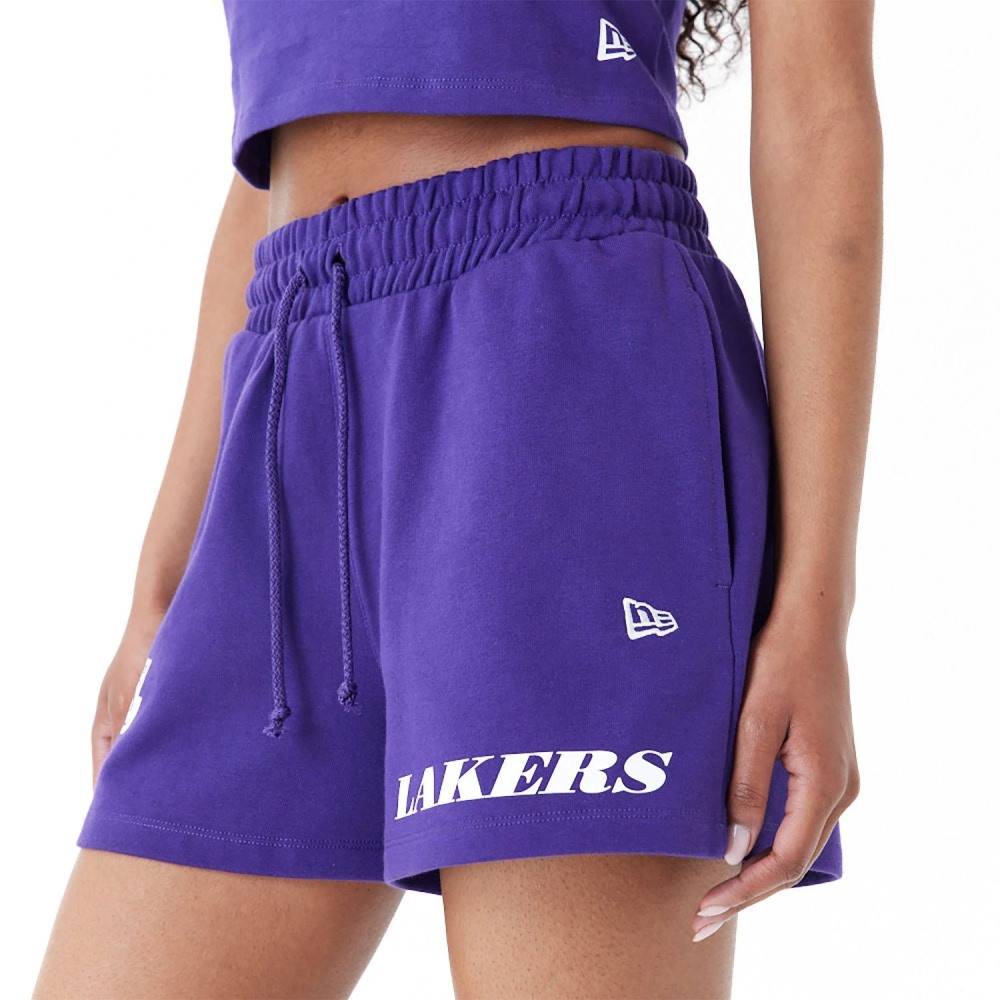 NEW ERA LA LAKERS WOMENS NBA TEAM LOGO SHORTS