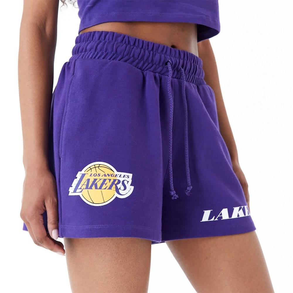 NEW ERA LA LAKERS WOMENS NBA TEAM LOGO SHORTS