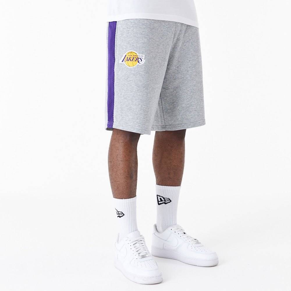 NEW ERA LA LAKERS NBA MESH PANEL OVERSIZED SHORTS