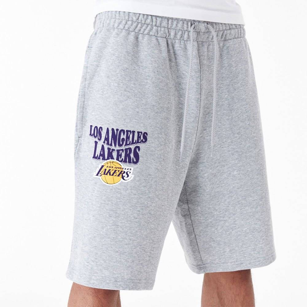 NEW ERA LA LAKERS NBA SCRIPT OVERSIZED SHORTS