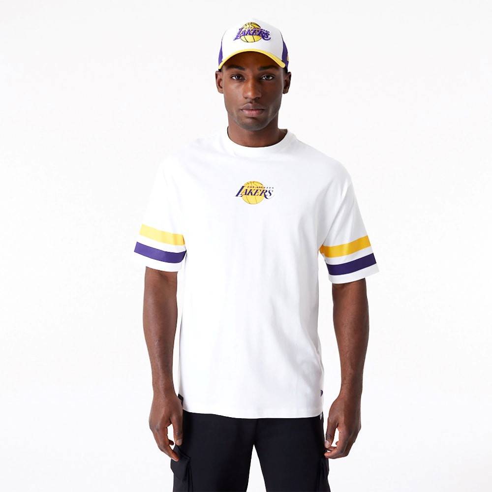 NEW ERA LOS ANGELES LAKERS NBA ARCHIVE GRAPHIC BP OVERSIZED TEE