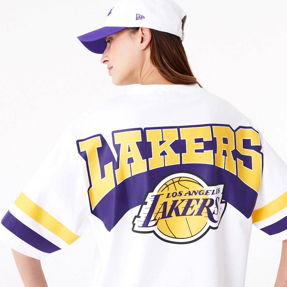 NEW ERA LOS ANGELES LAKERS NBA ARCHIVE GRAPHIC BP OVERSIZED TEE