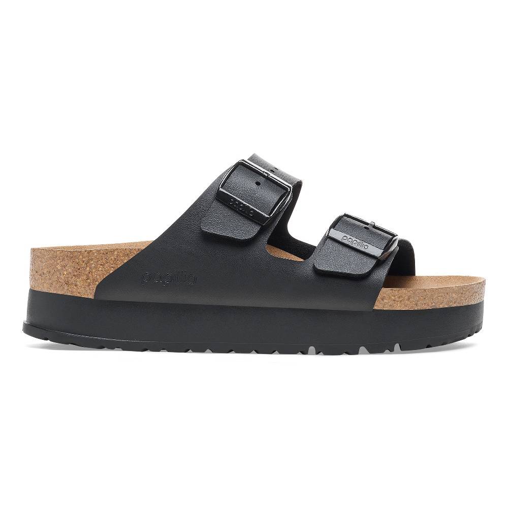 BIRKENSTOCK ARIZONA PLATFORM FLEX BIRKO-FLOR VEG NARROW PAPILLIO