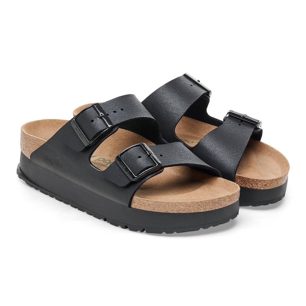 BIRKENSTOCK ARIZONA PLATFORM FLEX BIRKO-FLOR VEG NARROW PAPILLIO