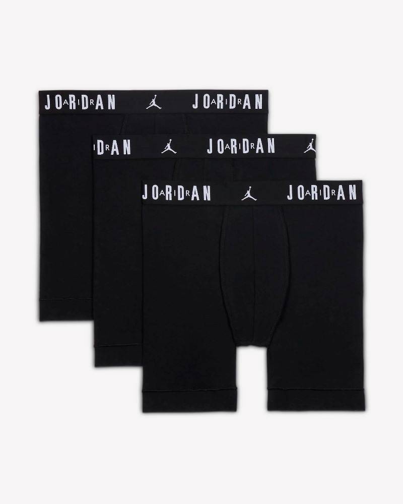 NIKE JORDAN MENS FLIGHT COTTON CORE 3PK BOXER BRIEFS