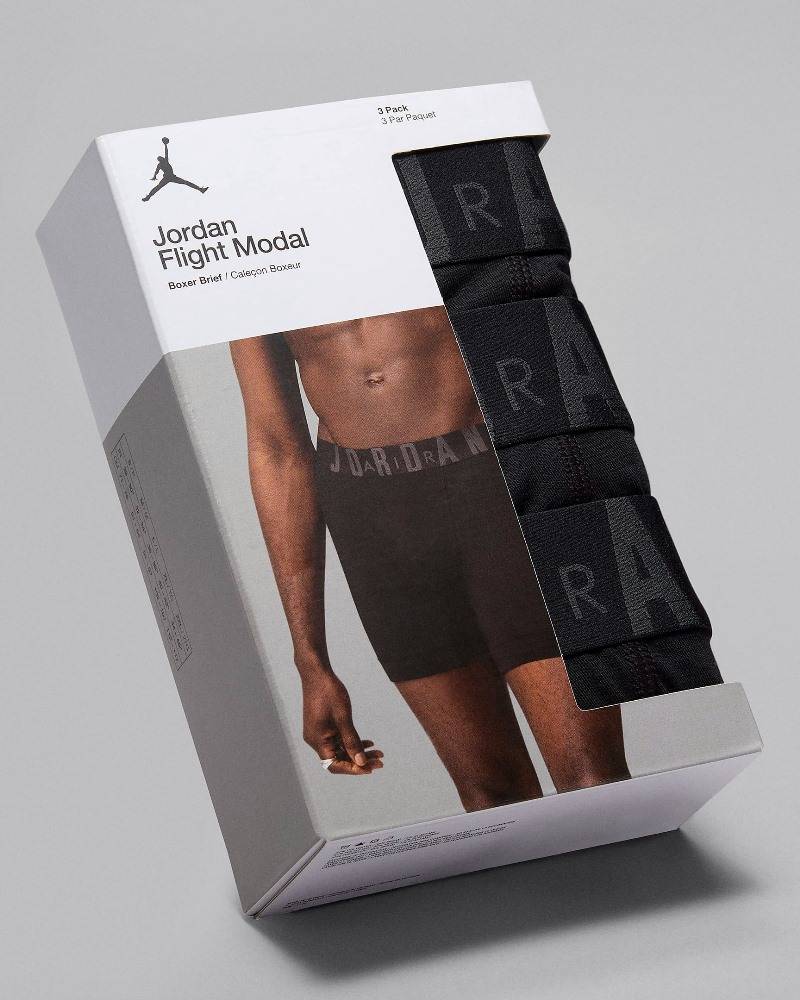 NIKE JORDAN MENS FLIGHT MODAL 3PK BOXER BRIEFS