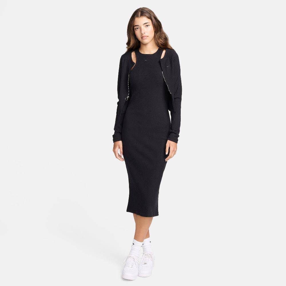 NIKE NSW SLIM SLEEVELESS RIBBED MIDI DRESS