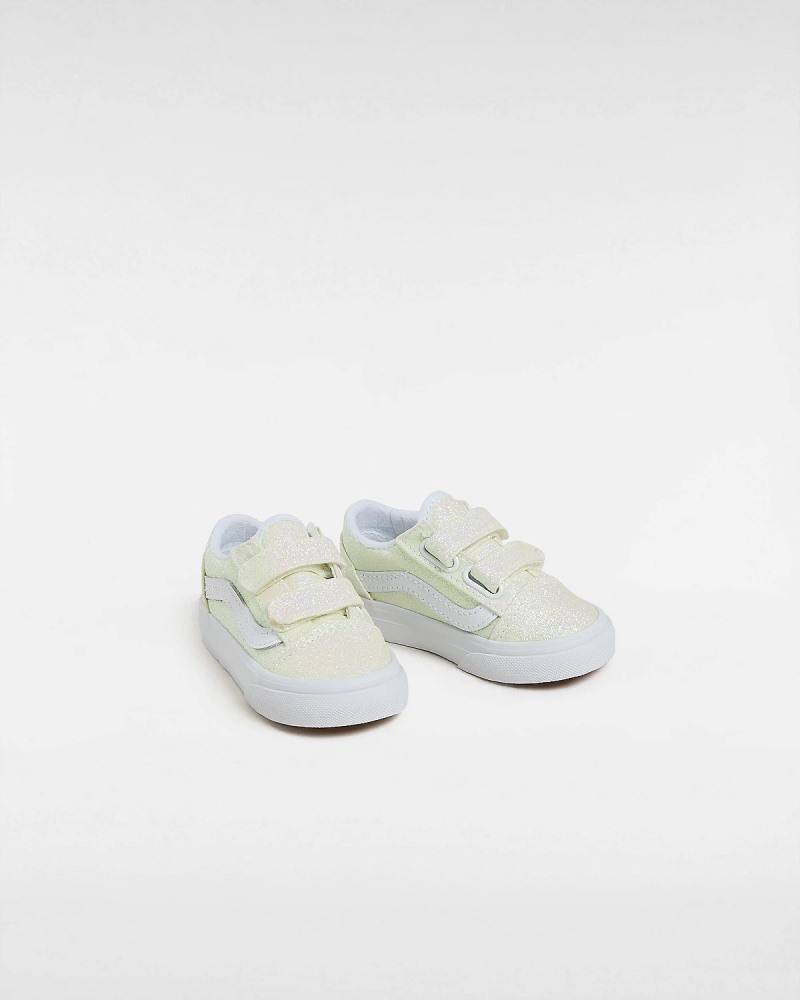 VANS TODDLER UV GLITTER OLD SKOOL VELCRO SHOES