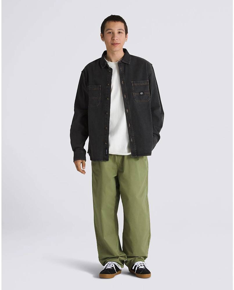 VANS RANGE BAGGY TAPERED ELASTIC WAIST MENS TROUSERS