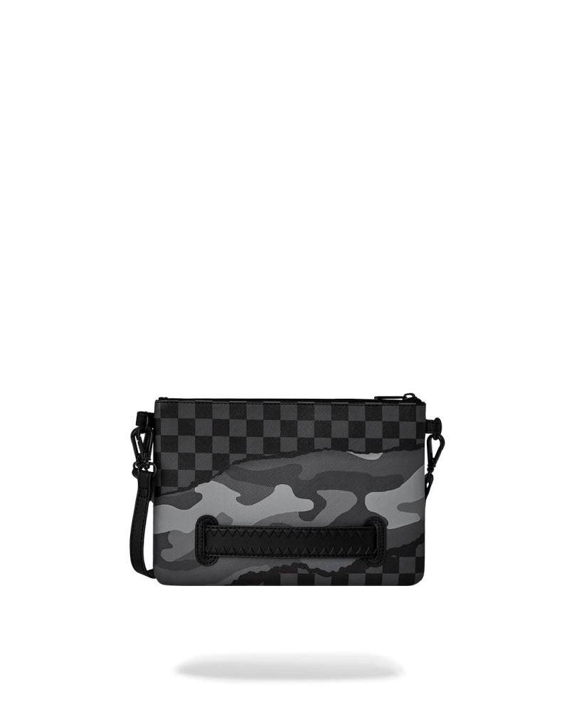 SPRAYGROUND SPLIT UP CAMO TEAR: CROSSOVER CLUTCH