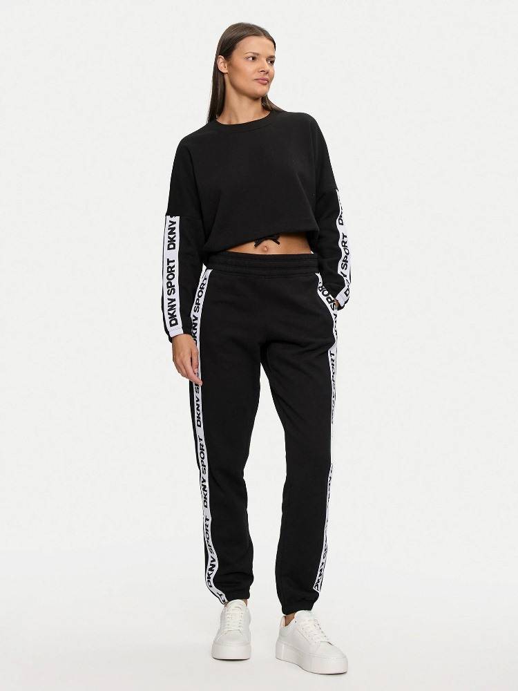 DKNY LOGO TAPE HIGH RISE SWEATPANT