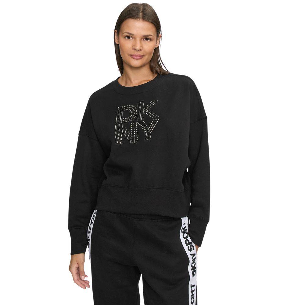 DKNY MIX RHINESTONE STUDDED PULLOVER