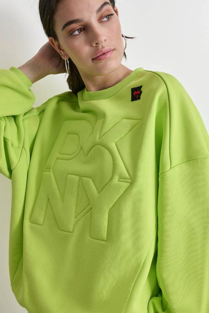 DKNY TERRY CREW NECK SWEATER