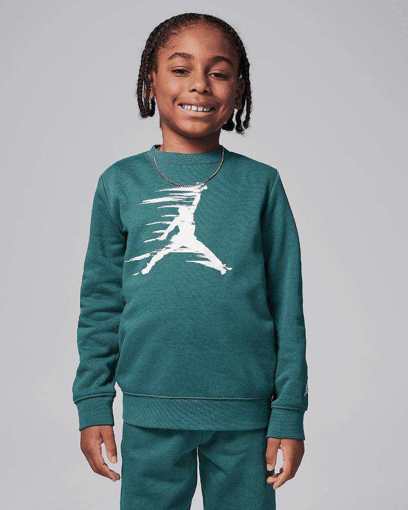 NIKE JORDAN LITTLE KIDS MJ FLIGHT MVP HBR FLEECE CREW SET