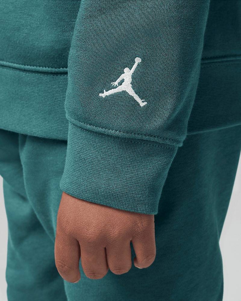 NIKE JORDAN LITTLE KIDS MJ FLIGHT MVP HBR FLEECE CREW SET