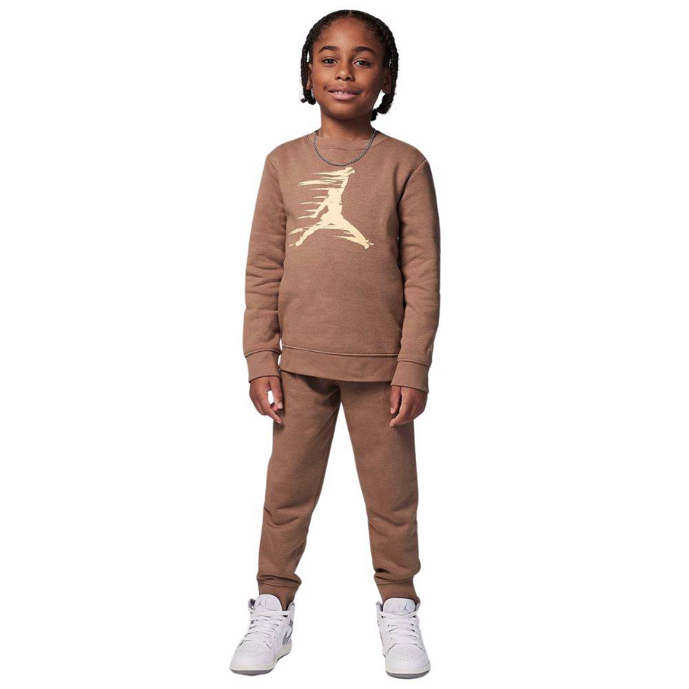 NIKE JORDAN LITTLE KIDS MJ FLIGHT MVP HBR FLEECE CREW SET