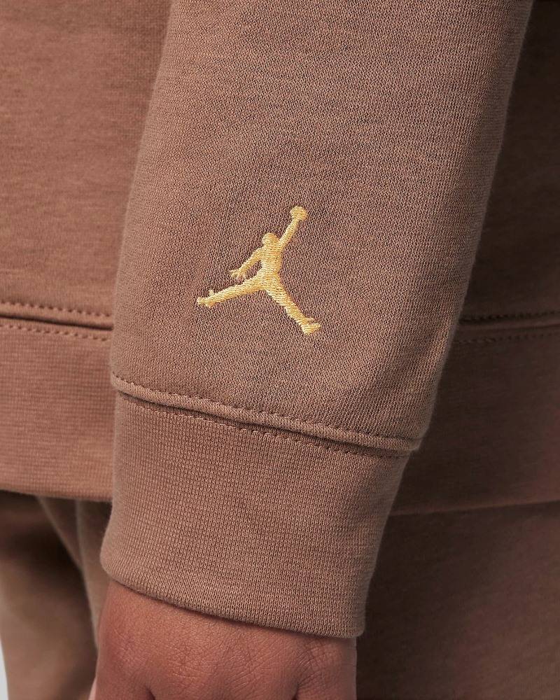 NIKE JORDAN LITTLE KIDS MJ FLIGHT MVP HBR FLEECE CREW SET