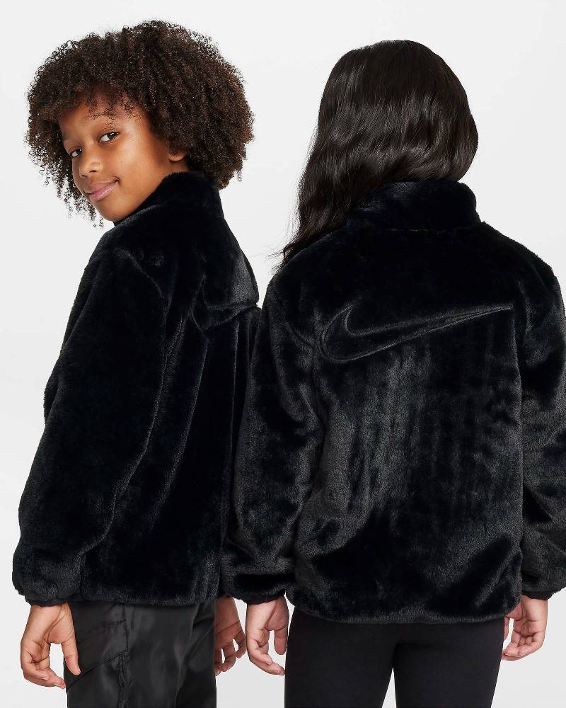 NIKE LITTLE KIDS FAUX FUR JACKET