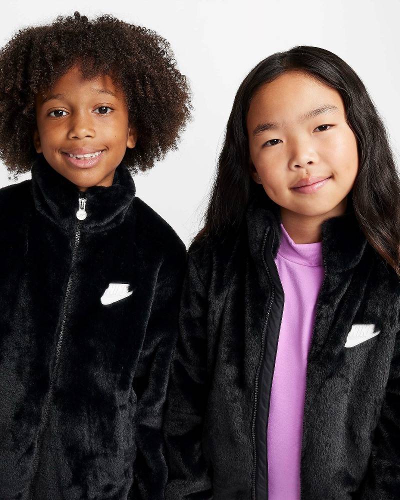 NIKE LITTLE KIDS FAUX FUR JACKET