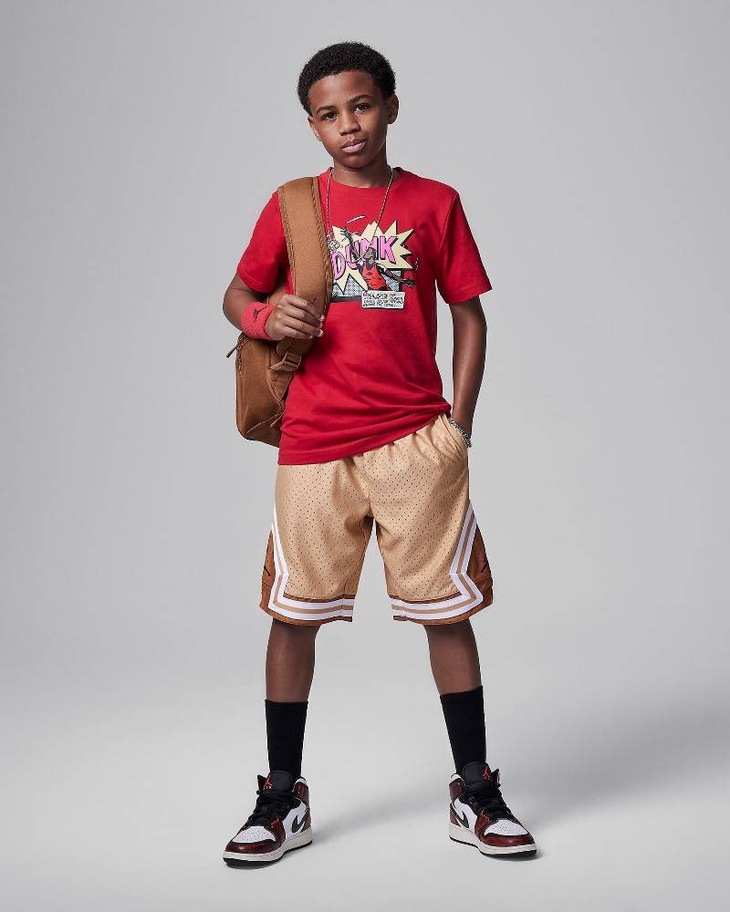 NIKE JORDAN BOYS AIR COMICS DUNK SHORT SLEEVE