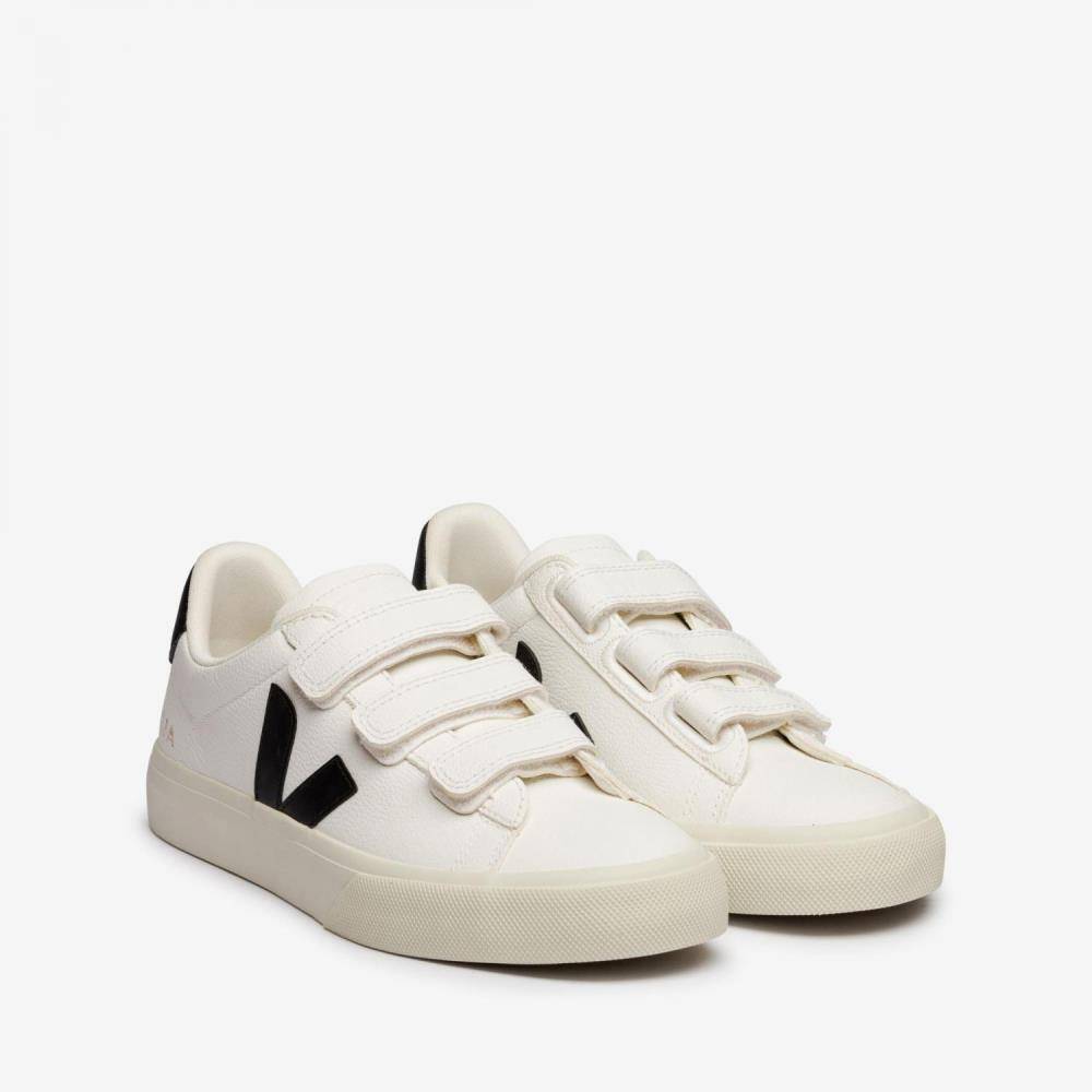 VEJA RECIFE CHROME-FREE LEATHER TOUCH STRAP SNEAKERS