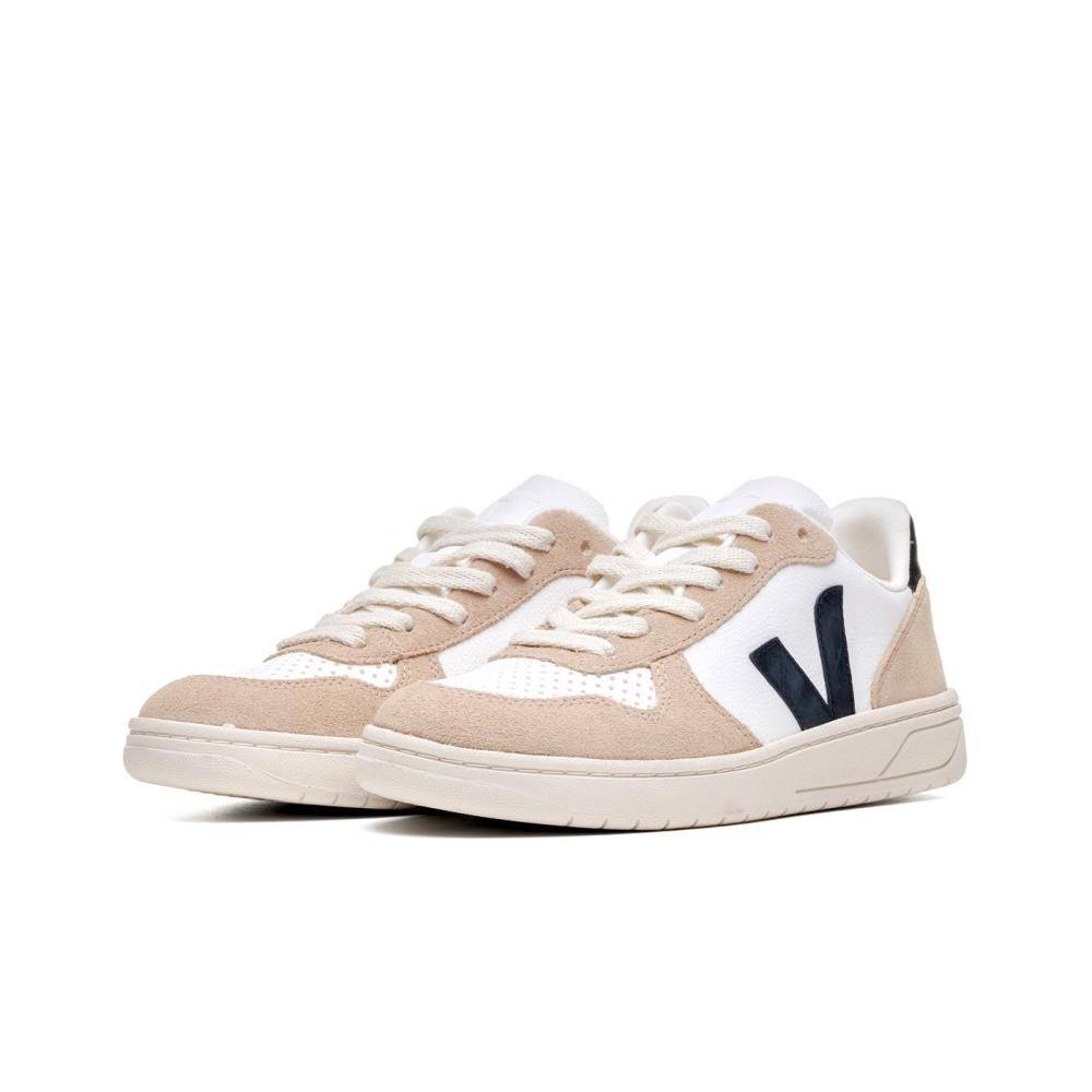 VEJA V-10 CHROME-FREE LEATHER SNEAKERS