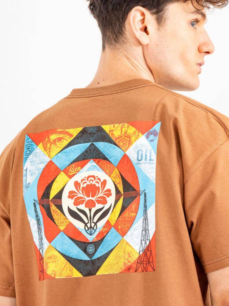 OBEY GEOMETRIC POWER CANVAS TEE
