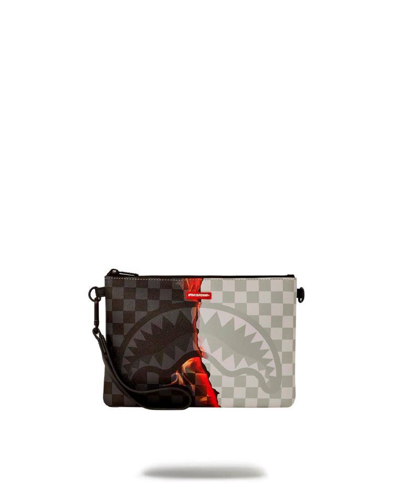 SPRAYGROUND RING OF FIRE CROSSOVER CLUTCH W/ SHOUDLER STRAP