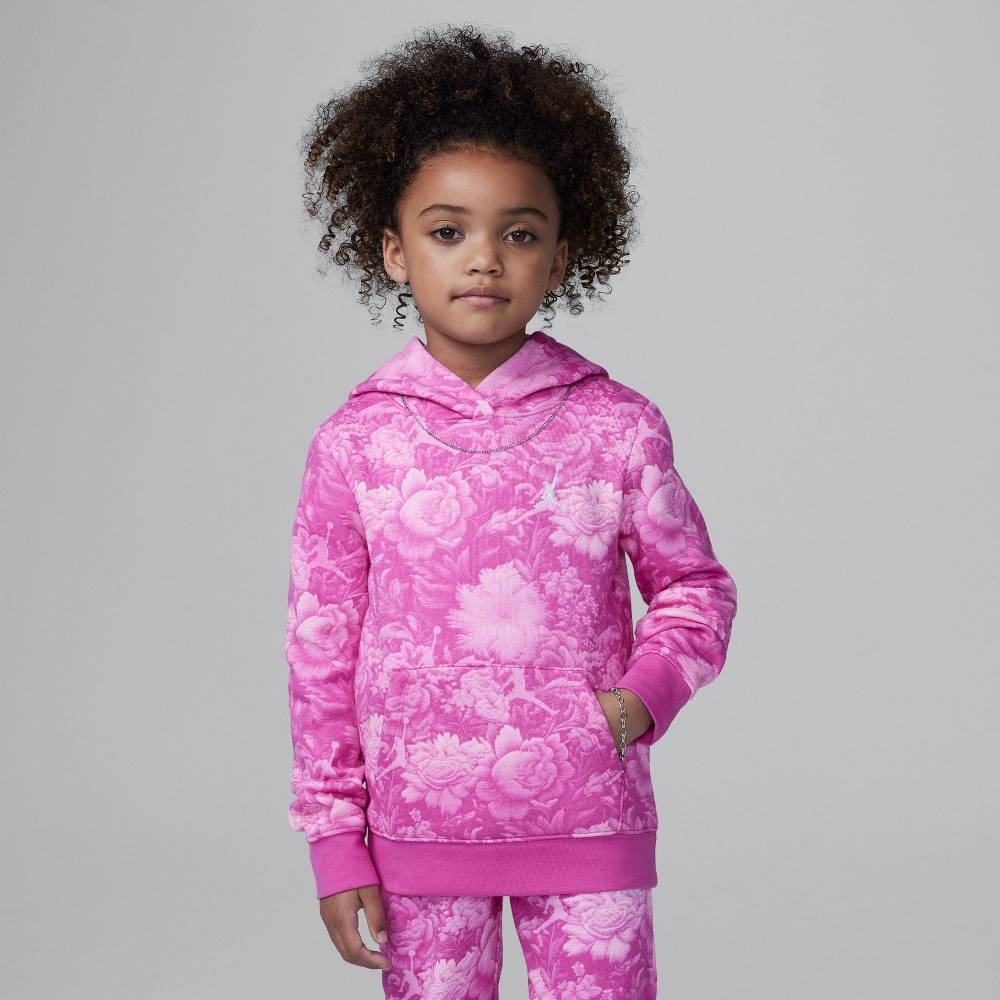 NIKE JORDAN LITTLE KIDS BRKLYN ESSENTIAL FLORAL ALL OVER PRINT PULLOVER SET