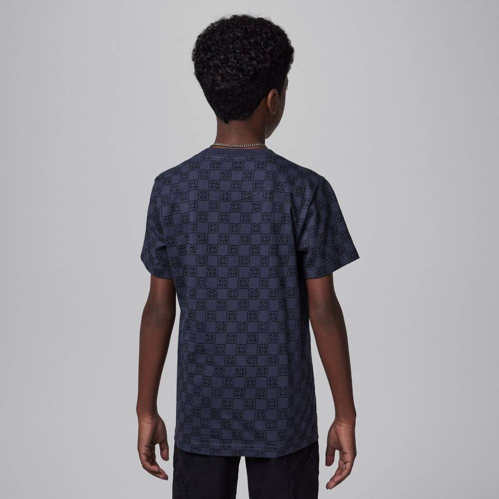 NIKE JORDAN BOYS 23 MONOGRAM ALL OVER PRINT SHORT SLEEVE TEE