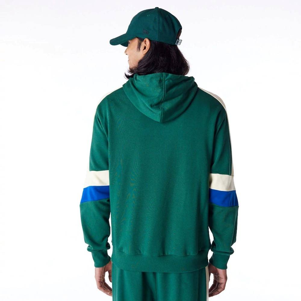 NEW ERA COLOUR BLOCK OVERSIZE HOODIE MILWAUKEE BUCKS