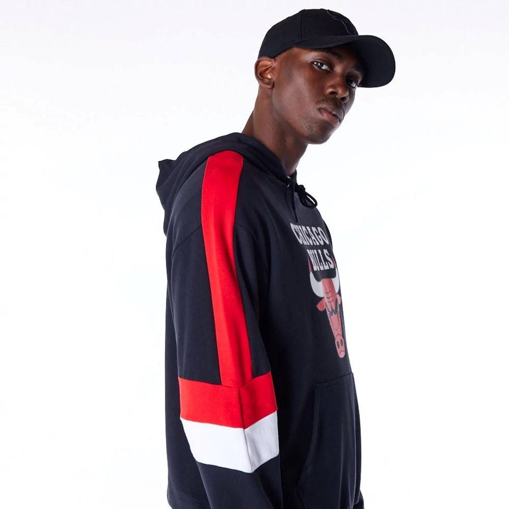 NEW ERA COLOUR BLOCK OVERSIZE HOODIE CHICAGO BULLS