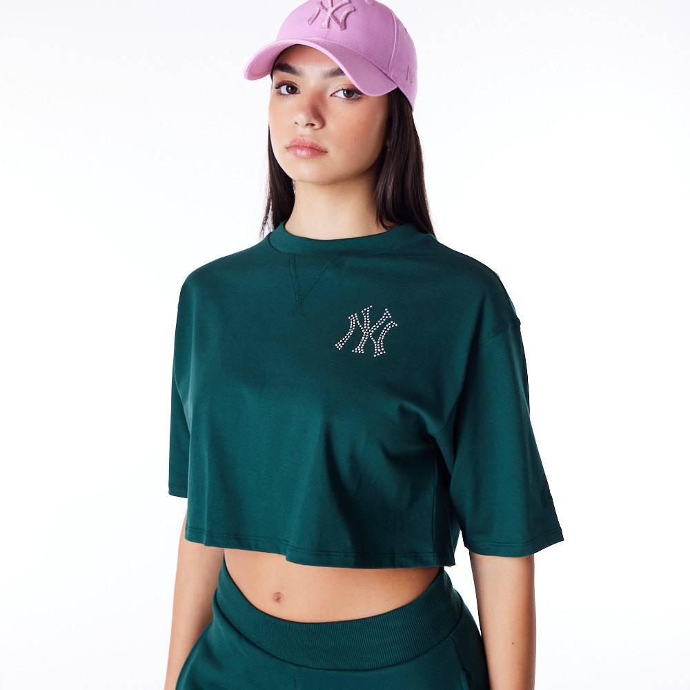 NEW ERA MLB DIAMANTE CROP TEE NEW YORK YANKEES